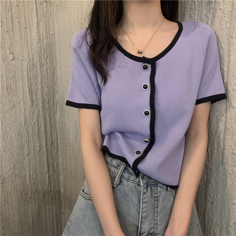 パイピングデザインのカーディガン♡ S1555