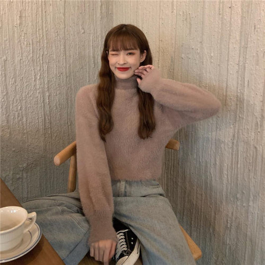 ふわふわハイネックニット 冬の定番アイテム S1151