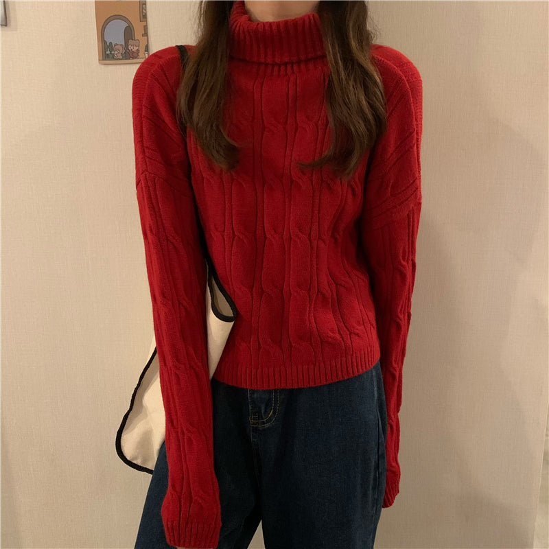 ツイストクロップニット♡カジュアルに可愛く S1098
