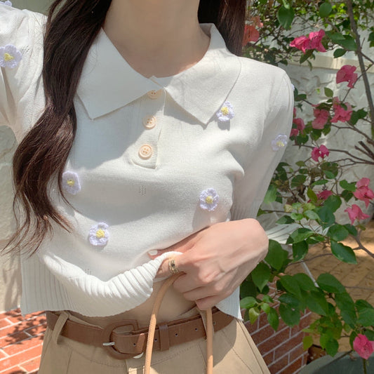 花柄ポロシャツ♡大人可愛いデザイン S1492