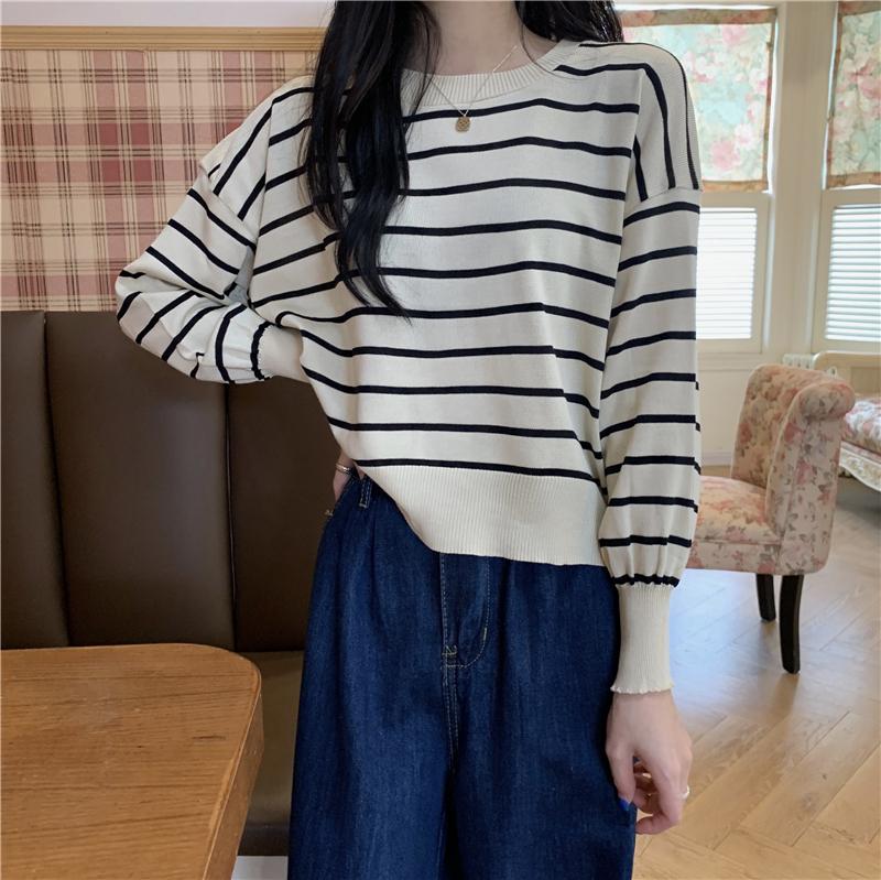 バックボタンボーダーニット♡ゆるっとかわいいニット S2618