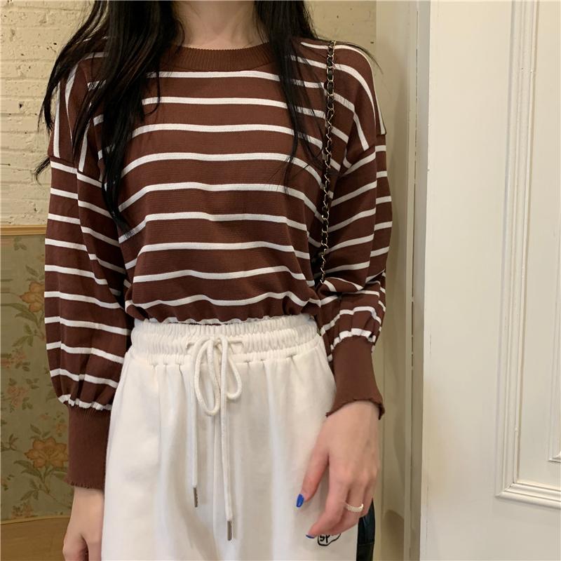 バックボタンボーダーニット♡ゆるっとかわいいニット S2618