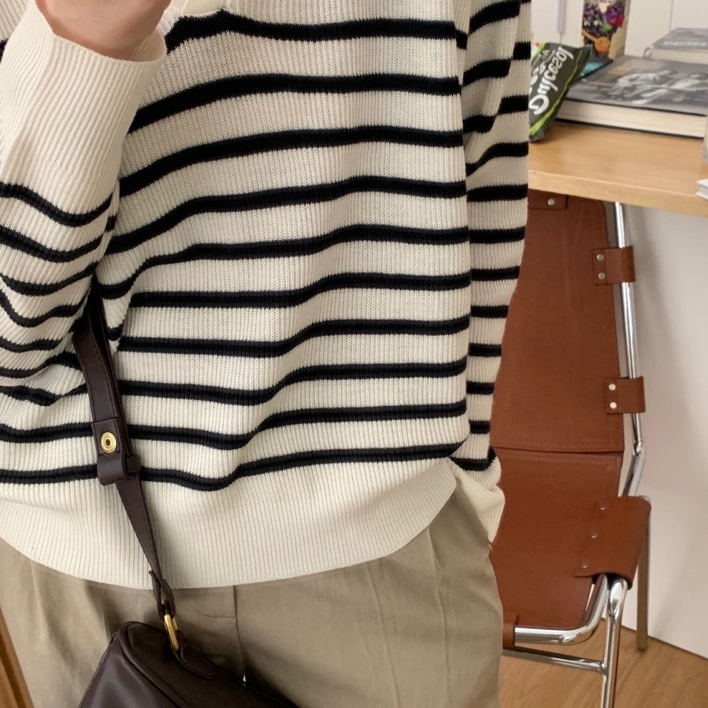 ボーダーポロトップス♡トレンド2色展開 S2607