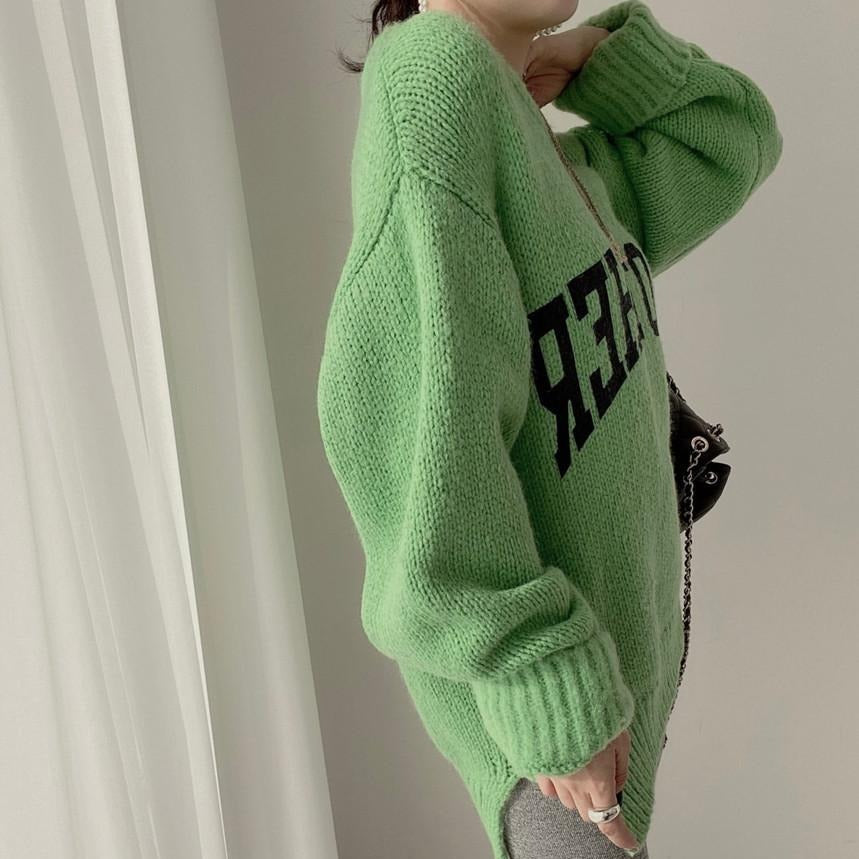 2wayフロントアーチロゴニット♡裏表使い分け自由 S1225