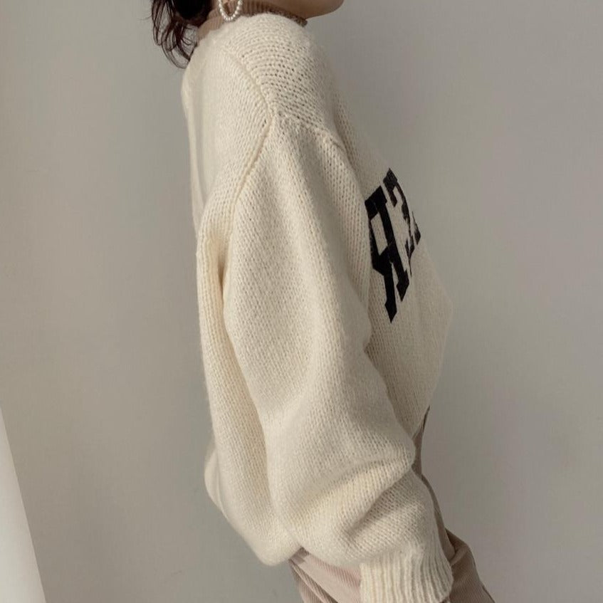 2wayフロントアーチロゴニット♡裏表使い分け自由 S1225