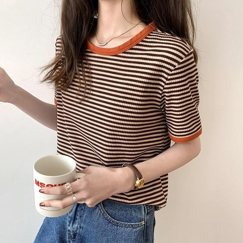 ボーダーTシャツ カジュアルで可愛いデザイン S1453