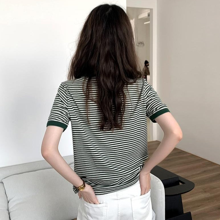 ボーダーTシャツ カジュアルで可愛いデザイン S1453