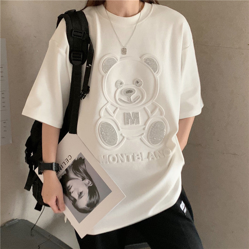 テディベアTシャツ ユニセックス かわいいくまロゴ♡ S1561