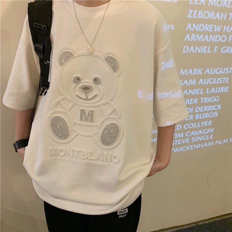 テディベアTシャツ ユニセックス かわいいくまロゴ♡ S1561