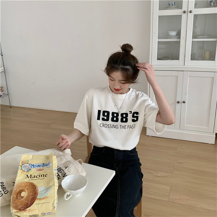 88S半袖Tシャツ カジュアルで大人可愛いデザイン S1801