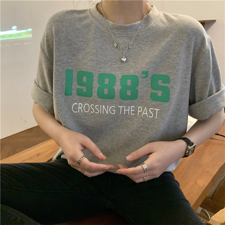 88S半袖Tシャツ カジュアルで大人可愛いデザイン S1801