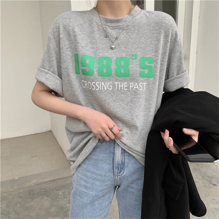 88S半袖Tシャツ カジュアルで大人可愛いデザイン S1801