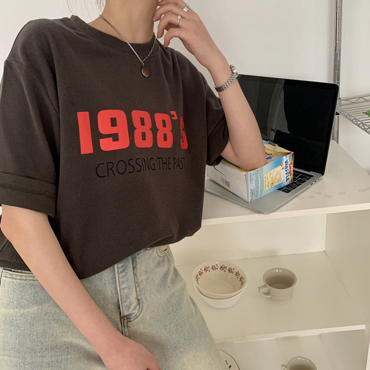 88S半袖Tシャツ カジュアルで大人可愛いデザイン S1801