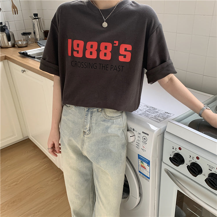 88S半袖Tシャツ カジュアルで大人可愛いデザイン S1801