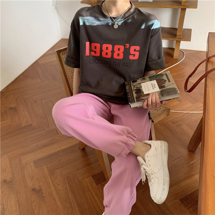 88S半袖Tシャツ カジュアルで大人可愛いデザイン S1801
