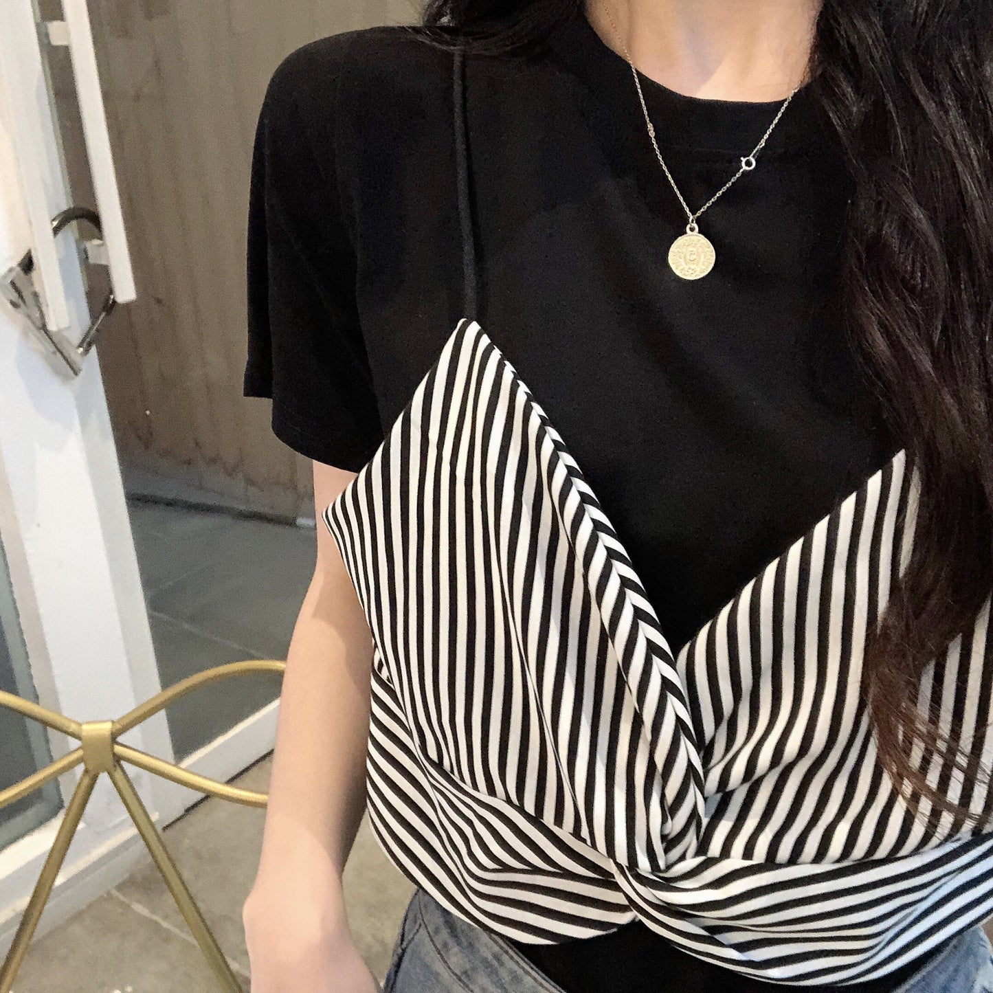 フェイクツーピースTシャツ♡ゆるふわ着こなし S1498