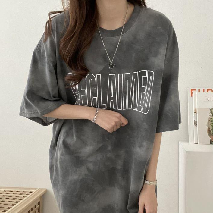 タイダイ柄レターテイ カワイイTシャツ S1542