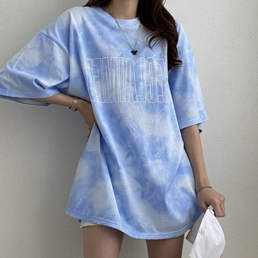 タイダイ柄レターテイ カワイイTシャツ S1542