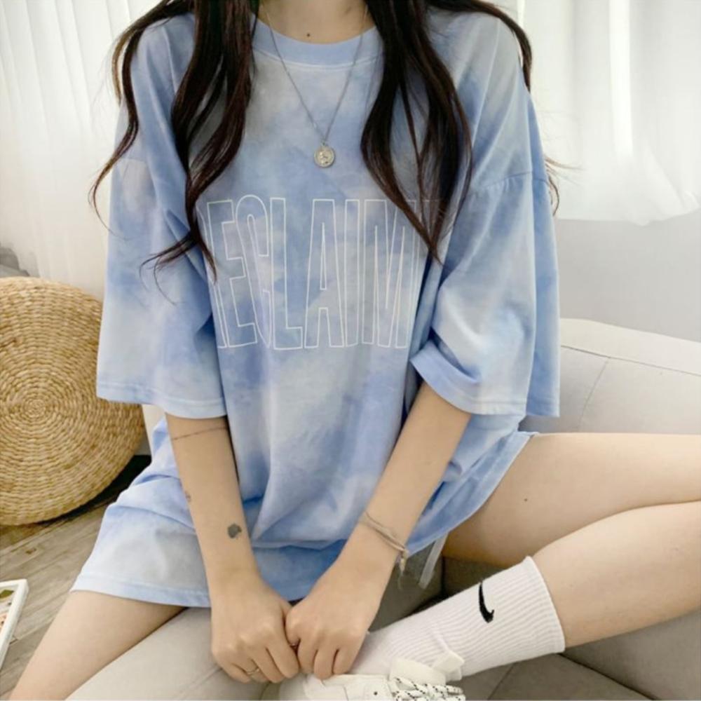 タイダイ柄レターテイ カワイイTシャツ S1542