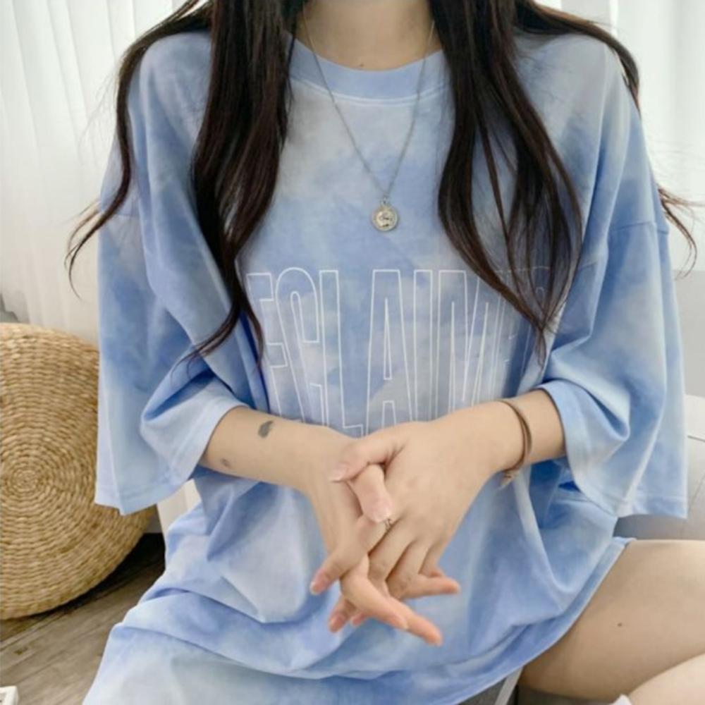 タイダイ柄レターテイ カワイイTシャツ S1542