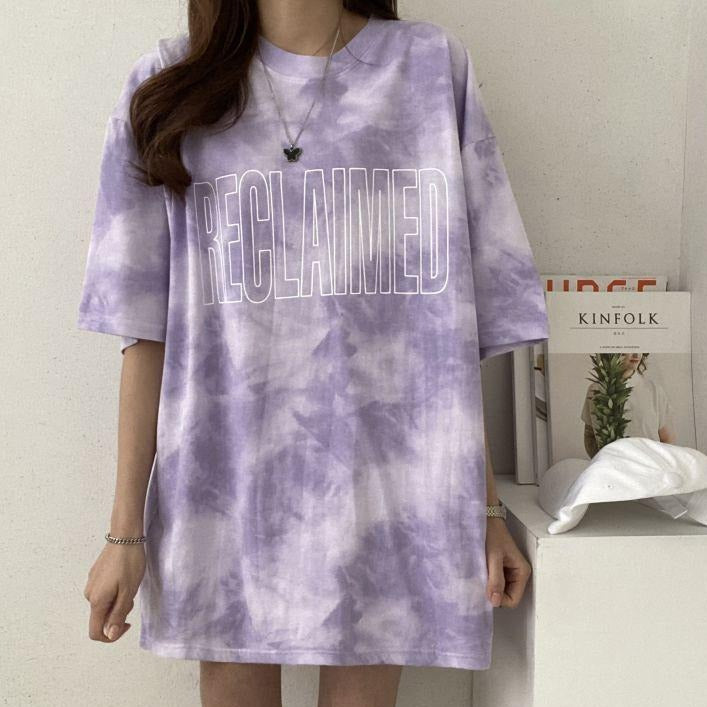 タイダイ柄レターテイ カワイイTシャツ S1542