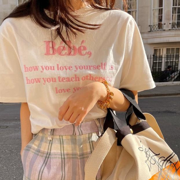 刺繍ロゴTシャツ♡シンプルで可愛いデザイン S1452