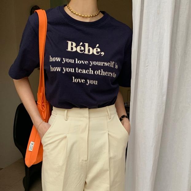刺繍ロゴTシャツ♡シンプルで可愛いデザイン S1452