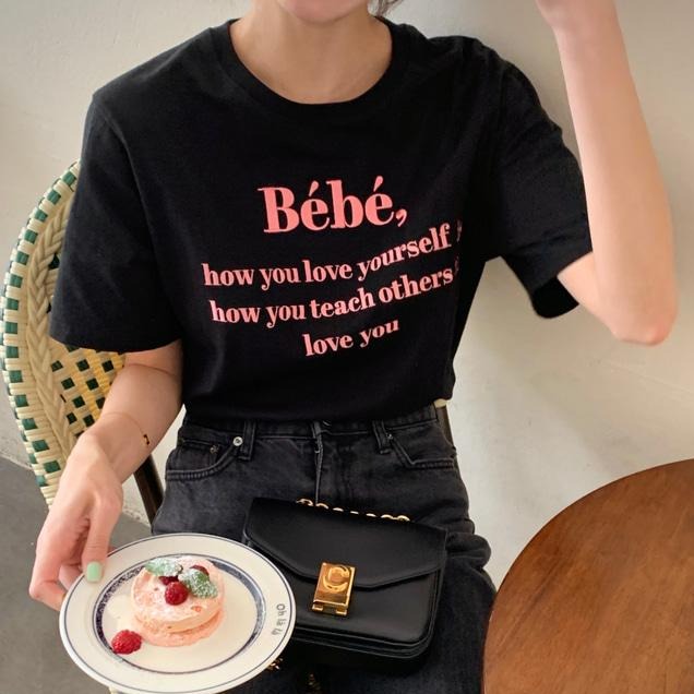 刺繍ロゴTシャツ♡シンプルで可愛いデザイン S1452