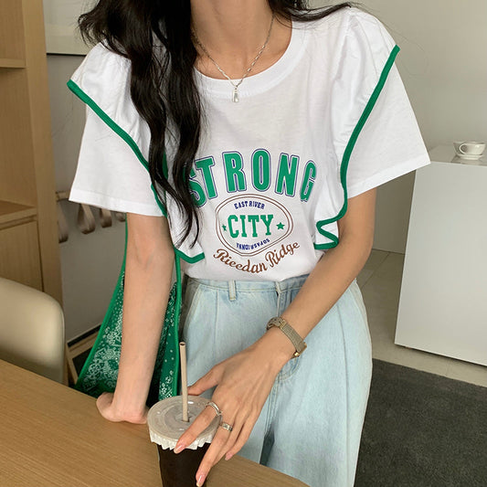 パイピングフリルカットソー♡大人可愛いデザイン S1536