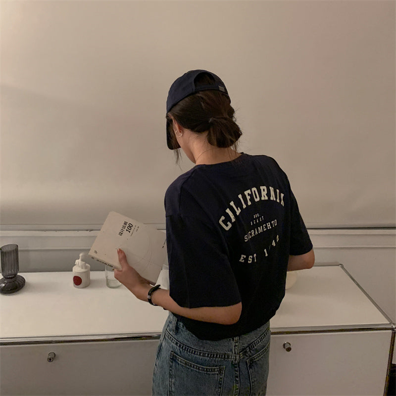 カリフォルニア バックレター Tシャツ 夏の定番アイテム S1682