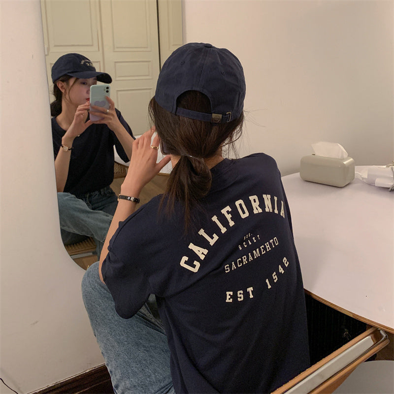 カリフォルニア バックレター Tシャツ 夏の定番アイテム S1682