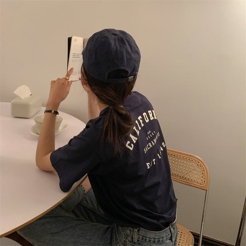 カリフォルニア バックレター Tシャツ 夏の定番アイテム S1682