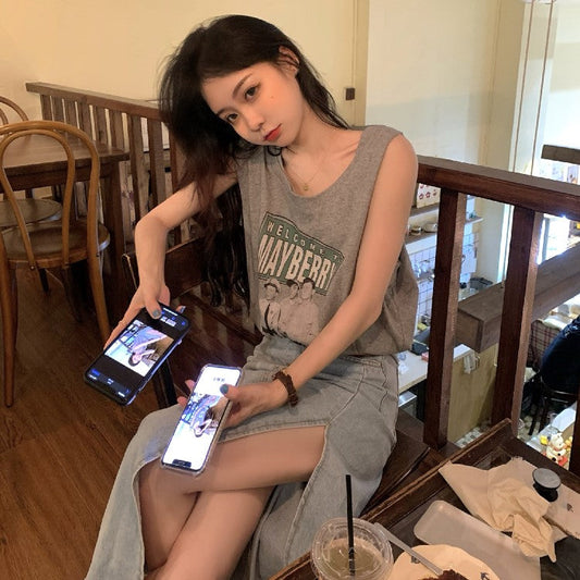 2枚重ねノースリカットソー レイヤードスタイル S1681