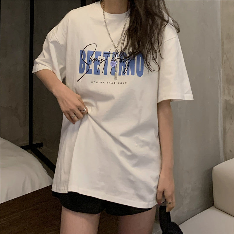 デザインロゴTシャツ カジュアルで可愛い一枚 S1533