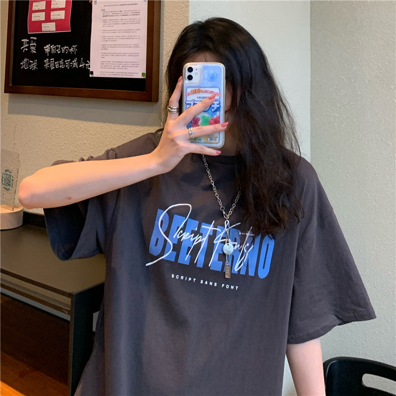 デザインロゴTシャツ カジュアルで可愛い一枚 S1533