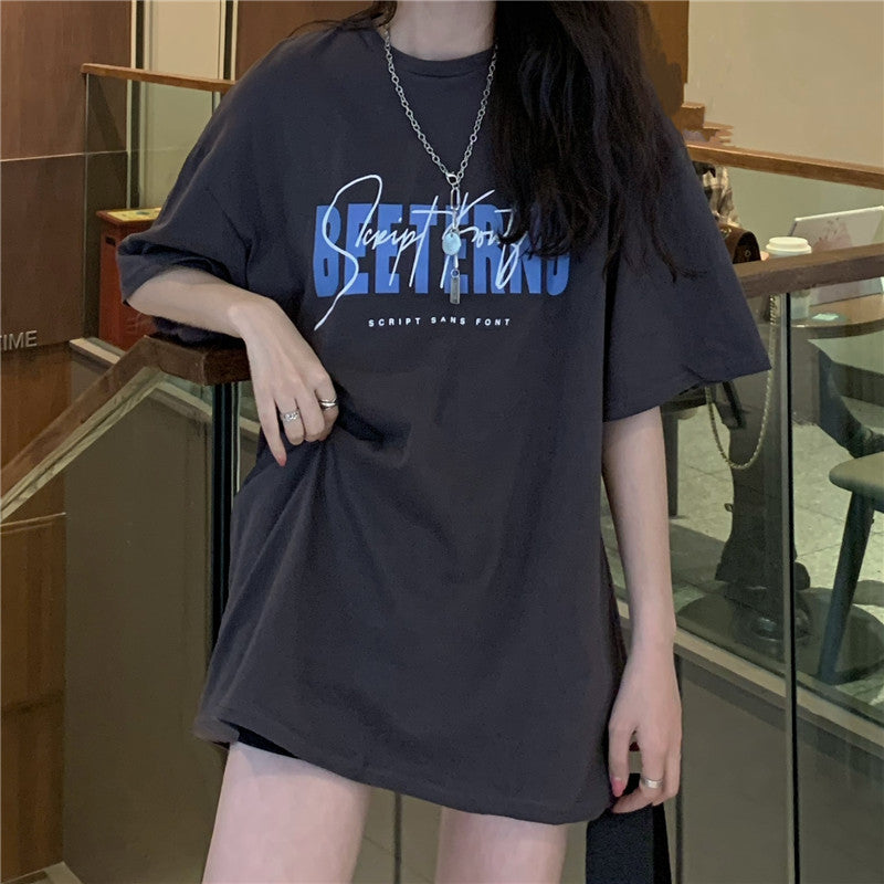 デザインロゴTシャツ カジュアルで可愛い一枚 S1533