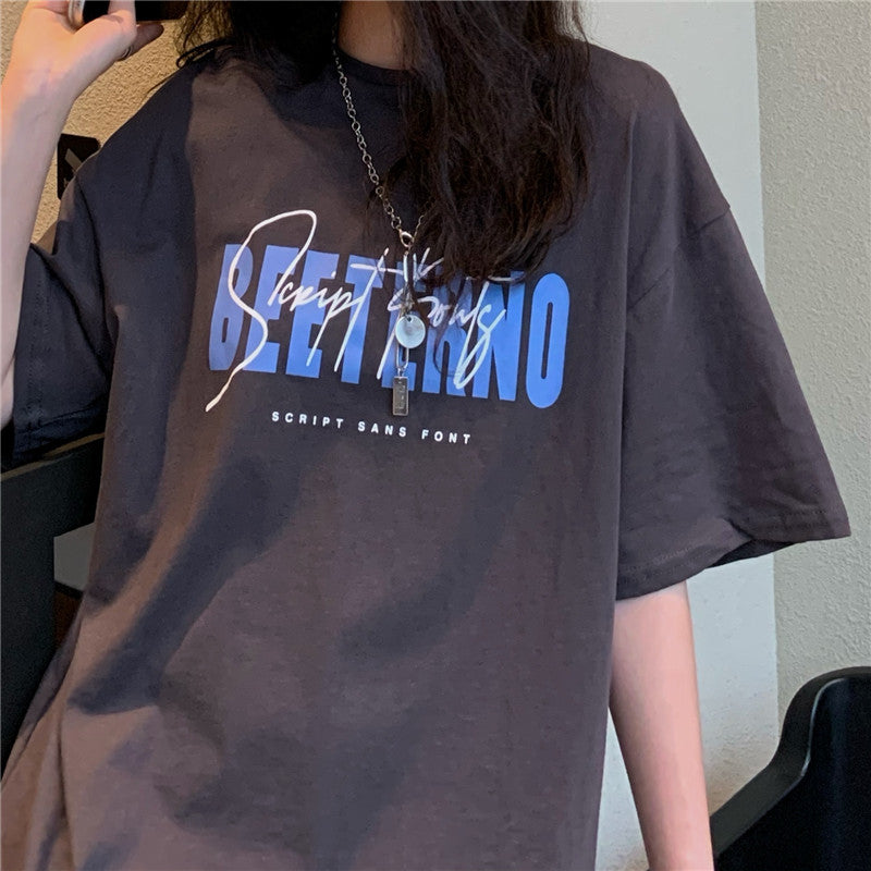 デザインロゴTシャツ カジュアルで可愛い一枚 S1533