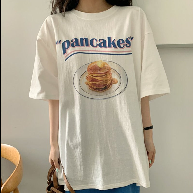 パンケーキプリントTシャツ♪ ポップで可愛いデザイン S1489