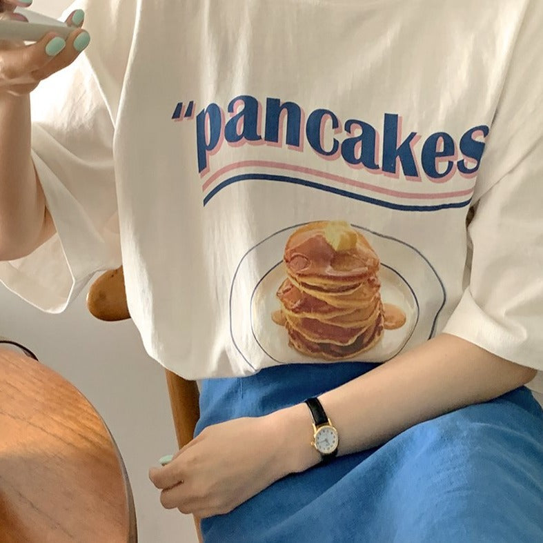 パンケーキプリントTシャツ♪ ポップで可愛いデザイン S1489