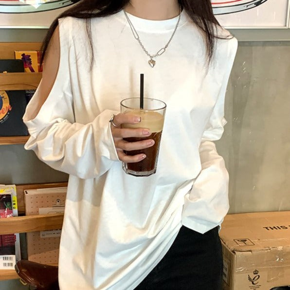 肩出しカットソーT ワンサイズ ゆるふわ素材 S2652
