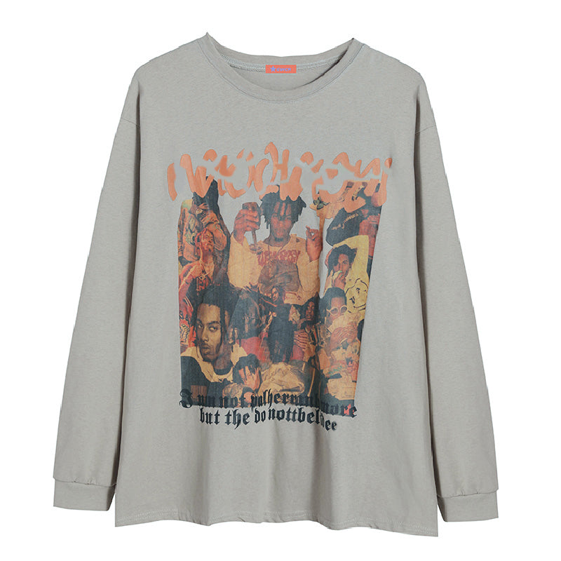プリントロングTシャツ ゆるふわデザイン S2650