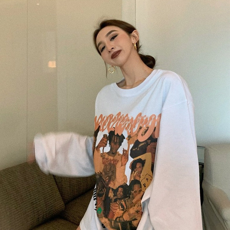 プリントロングTシャツ ゆるふわデザイン S2650