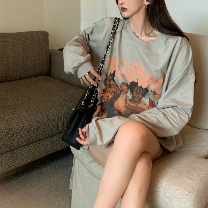 プリントロングTシャツ ゆるふわデザイン S2650