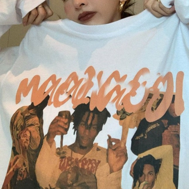 プリントロングTシャツ ゆるふわデザイン S2650