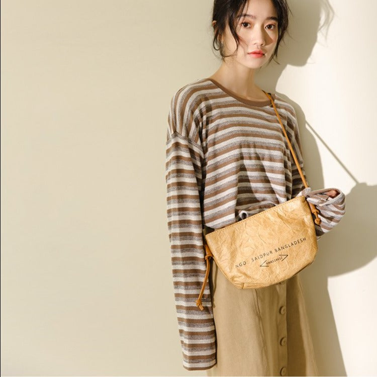 ボーダーオーバーTシャツ♡ゆるふわ着心地 S2637