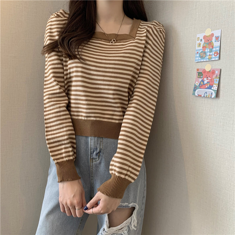 スクエアネックボーダーT♡シンプルで着回し抜群 S2592