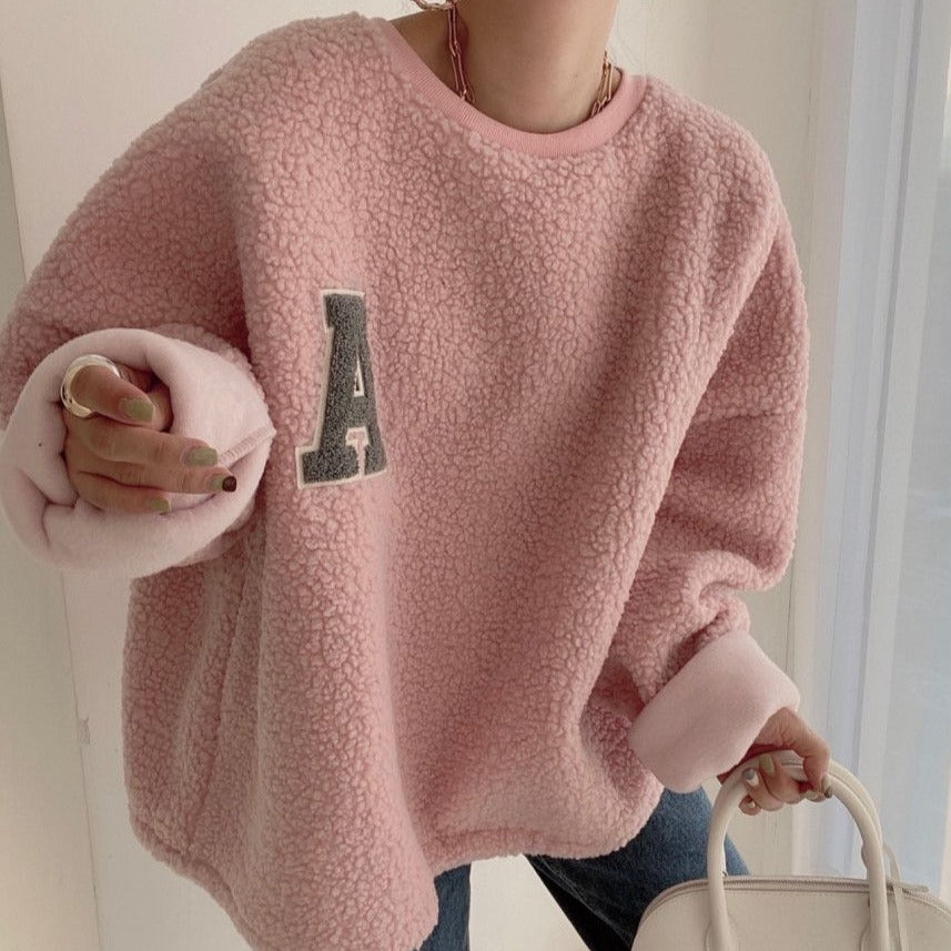 アルファベットボアTシャツ♡ゆるシルエットでおしゃれ S1142
