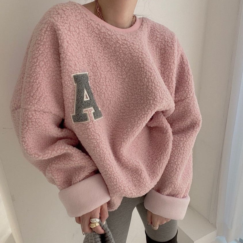 アルファベットボアTシャツ♡ゆるシルエットでおしゃれ S1142