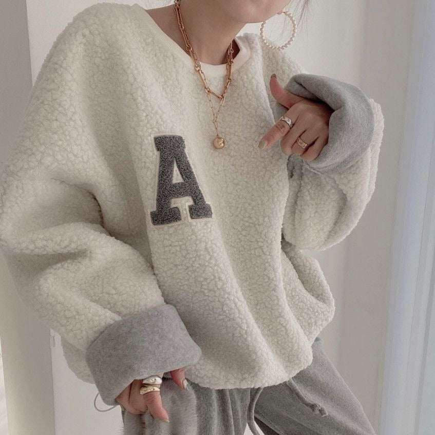 アルファベットボアTシャツ♡ゆるシルエットでおしゃれ S1142