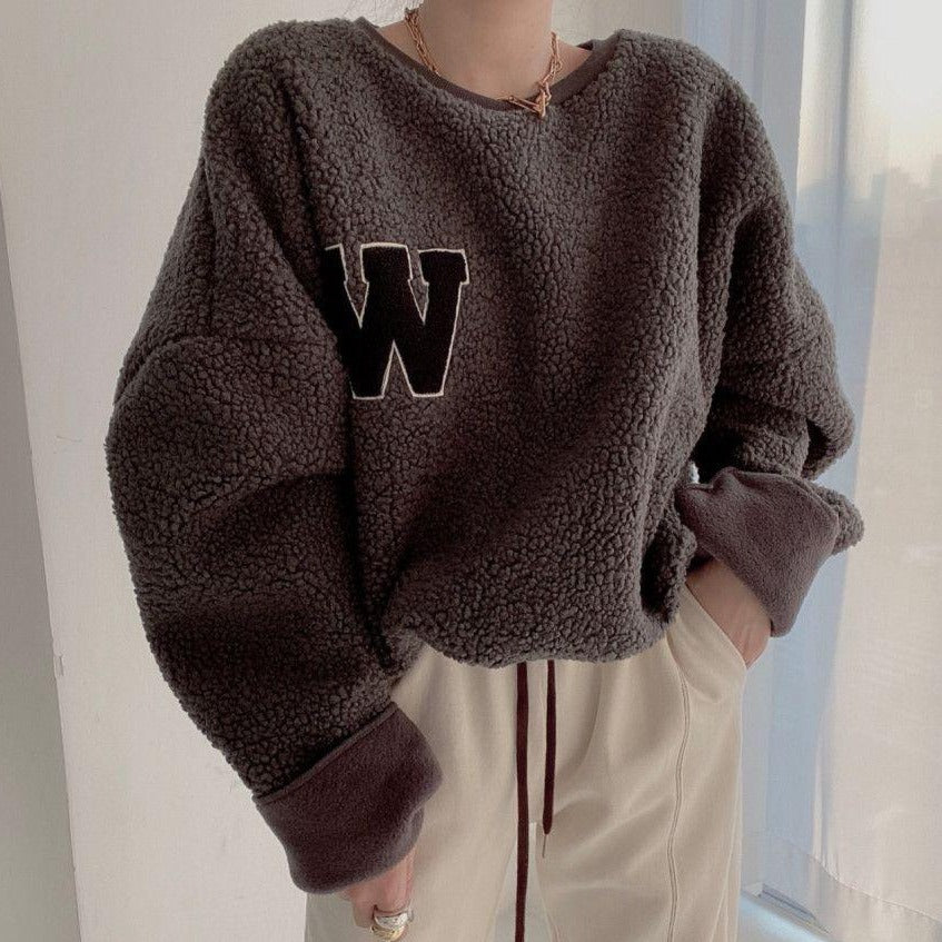 アルファベットボアTシャツ♡ゆるシルエットでおしゃれ S1142